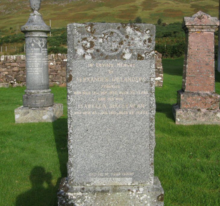 Photo of headstones/Isabella MacLennan died 1951 MI Applecross